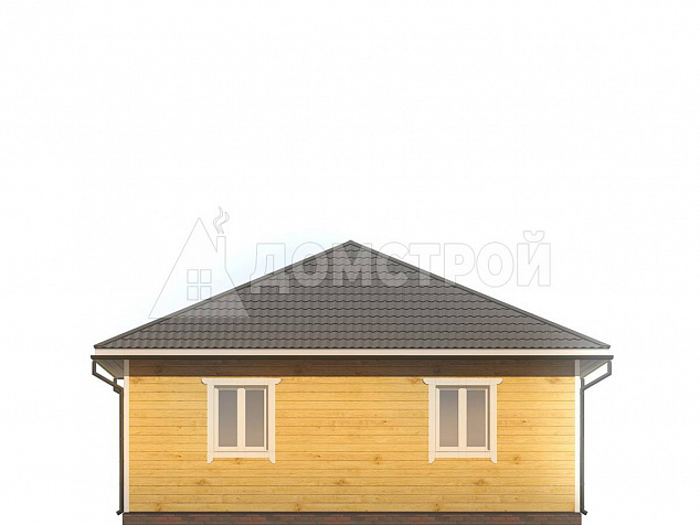 Одноэтажный дом из бруса 8х9,5 ДБ210